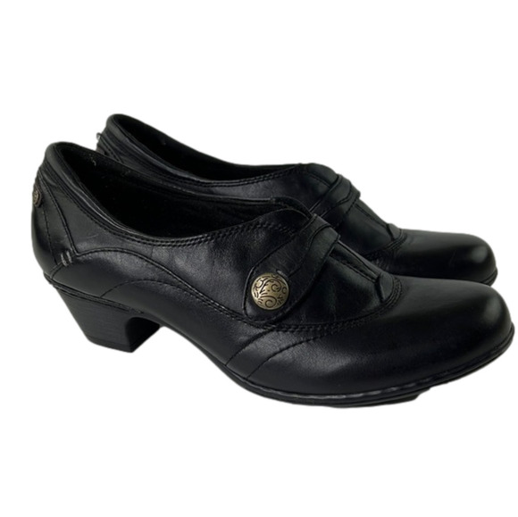 Cobb Hill by New Balance black leather heeled booties - Picture 1 of 11